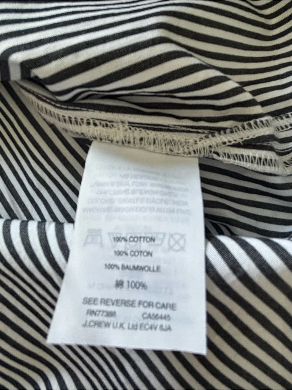 EUC! J.Crew Funnelneck Button Striped Poplin Shirt